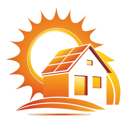 Sun shining over a home with solar panels